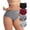 Multicolor A, variant on Women's High Waisted Cotton Underwear, Tummy Control Full Coverage Brief Panties with Contoured Back, 4 Pack, M