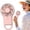 L, variant on Mini Handheld Fan, Portable Personal Cooling Fan with Carabiner Clip, Rechargeable 3 Speed Buckle Hand Fan, Lightweight Pocket Size Hanging Buckle Fan, Battery Operated Small Hand Fan, Pink