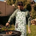 thumbnail image 4 of Beige Buffalo Skull Cactus Succulent Apron-Garden Aprons for Women with Pockets-Cotton Linen Waterproof Kitchen Cooking Gardening Aprons Adjustable for Kitchen,Cooking,BBQ and Salon 33x27 Inch, 4 of 7