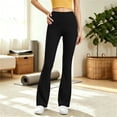 thumbnail image 4 of Women's Flare Yoga Pants High Waist Boot Cut Leggings, 4 Way Stretch Fabric, Soft Breathable, Tummy Control for Yoga Workout Running, 4 of 6