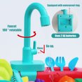 thumbnail image 2 of Robinet Jouet Rotatif pour Enfants Robinet d'Évier d'Eau Courante Réaliste Remplacement pour Maison de Jeu Évier de Cuisine à Piles Accessoires de Jouet, 2 of 7