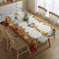 thumbnail image 2 of Halloween Pumpkin Fall Table Cloth,Wrinkle Resistant Table Cover with Polyester,Waterproof Reusable Tablecloth for Weeding Birthday Tea Party Decorations (Rectangle,60x84inch), 2 of 5