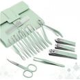 thumbnail image 7 of Portable Nail Clipper Set (12/16pcs), Folding Leather Nail Clipper Set, Easy Storage Manicure Kit with Clippers, Cuticle Trimmer & Care Tools, Compact Manicure Kit, 7 of 7