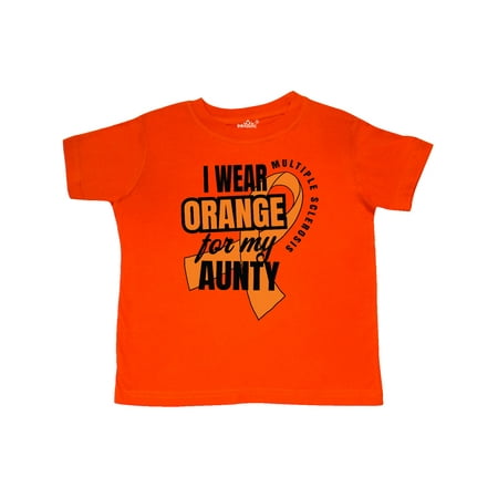 

Inktastic I Wear Orange for My Aunty Multiple Sclerosis Awareness Gift Toddler Boy or Toddler Girl T-Shirt
