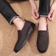 thumbnail image 6 of Men's Casual Loafer Comfort Lightweight Driving Travel Walking Flat Business Slip On Lace-Up Non-Slip Soft Sole Shoe Brown 9.5 US, 6 of 7