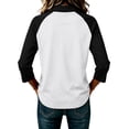 thumbnail image 6 of Hearthz Womens Polo Shirts 3/4 Sleeve Color Block Raglan Women Button Down Shirt Summer Women Polo Shirt, 6 of 6