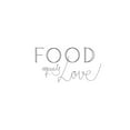 thumbnail image 2 of 1x Studio II 11x14 White Modern Wood Framed Museum Art Print Titled - Food Is Love, 2 of 4