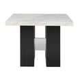 thumbnail image 5 of JERFIT 4-Piece White Bar Table Set with Faux Marble Top and Upholstered Stools for Dining Room, 5 of 7