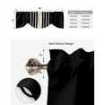 thumbnail image 5 of Tie Up Valance Curtain for Kitchen,Black Stripe Line Rod Pocket Short Curtains Adjustable Tie-Up Shade Valances,Retro Linen Window Treatment for Bathroom Living Room Bedroom, 5 of 8