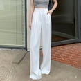 thumbnail image 2 of Taqqpue Wide Leg Pants for Women Casual Solid Color High Waisted Straight Leg Pants Loose Fit Dress Pants with Pockets, 2 of 3