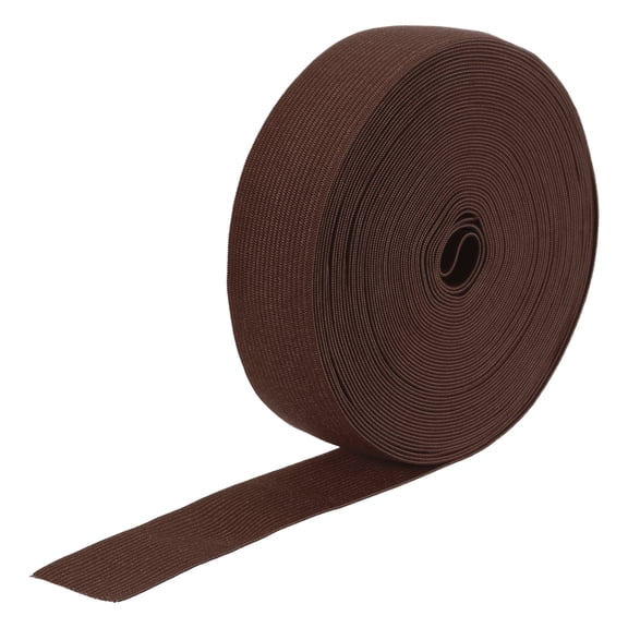 Elastic Bands for Sewing 1.1 inch 10 Yard Dark Coffee Knit Elastic Spool for Wigs, Waistband, Pants