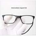 thumbnail image 5 of 2Pcs Magnetic Reading Glasses Men Women Front Connect Adjustable Temples Eyeglass Around Neck Hanging Readers 1.5,Gray, 5 of 8