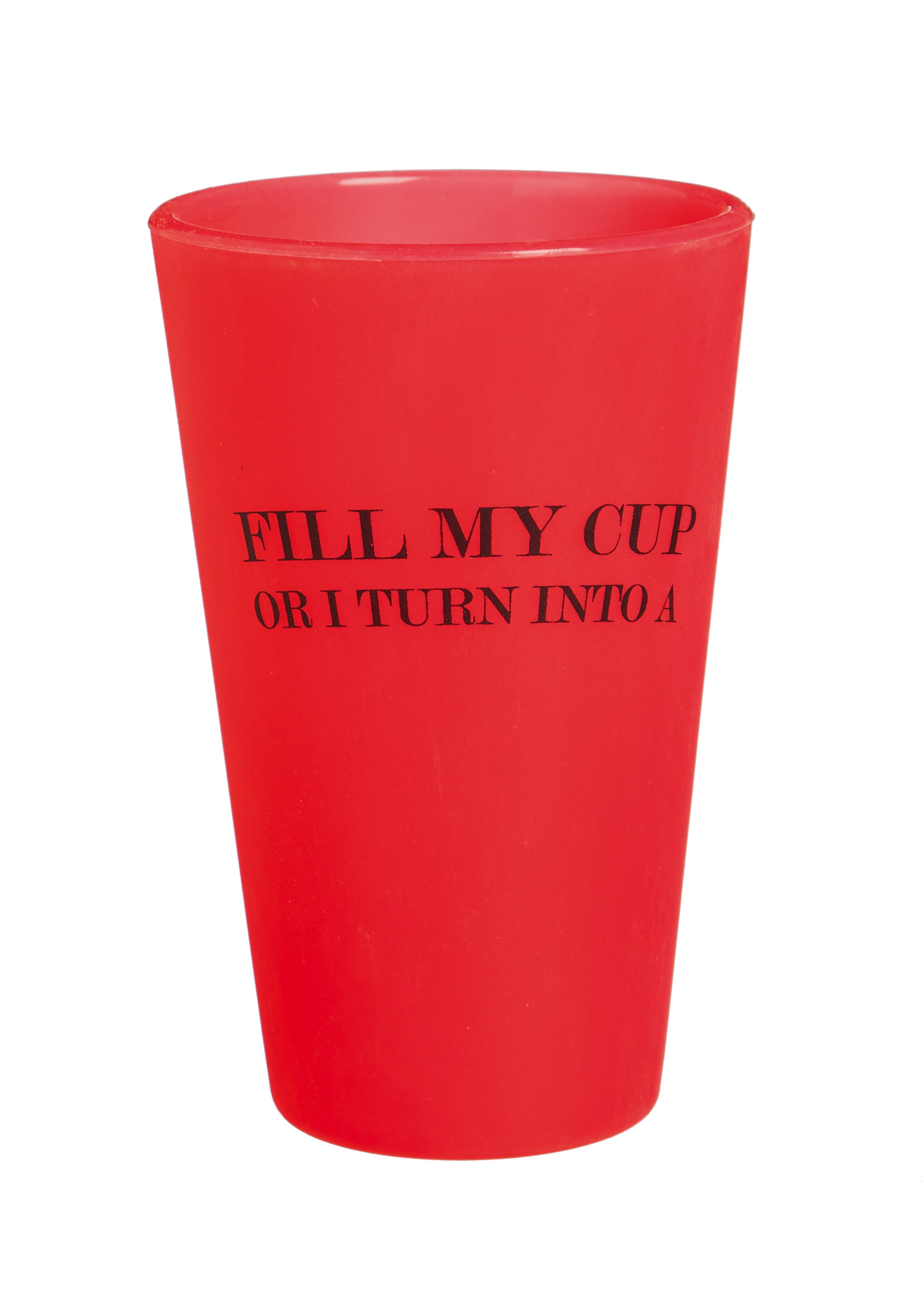 SiliPint Fill My Cup Unbreakable Silicone Pint Glass, 16 ounces