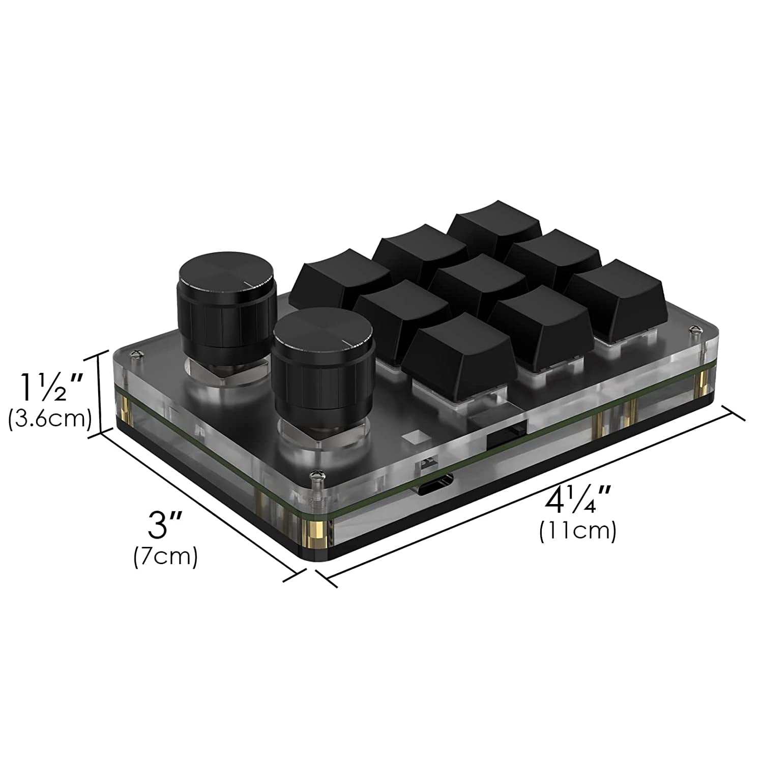 LinkIdea Mechanical Keyboard, 9-Key Programmable Multifunction Mechanical Gaming Keyboard, and Dual Custom Control Knobs Support Floating Windows for Windows, Vista, NKRO, Hotkeys and Macros.