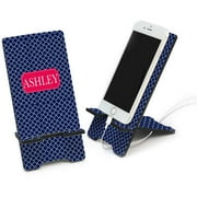 Quatrefoil Design Personalized Cell Phone Stand