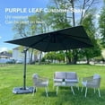 thumbnail image 3 of PURPLE LEAF 9x9 Ft Cantilever Umbrella Square Outdoor Patio Umbrella Large Offset Hanging Umbrella Aluminum Umbrella with 360°Rotation Adjustable Garden Pool Umbrella,Gray, 3 of 16