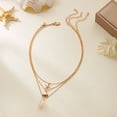 thumbnail image 3 of SKQIT Layered Gold Necklaces for Women, Dainty Pendant Necklace Set Non Tarnish, Stackable Chain Choker, Trendy Personalized Birthstone Jewelry Gift for Mom, 3 of 8