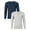 Light Grey/J Navy, variant on Fruit of the Loom Men's Thermal Waffle Henley Top, 2-Pack, Sizes S-5XL