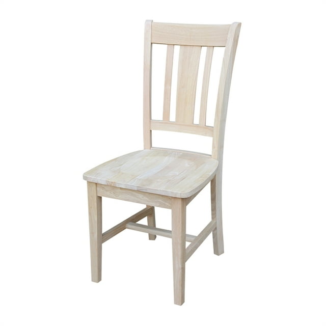 International Concepts Chaise de Salle à Manger à Dossier à Lattes Non Fini (Ensemble de 2)