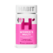 HABIT Women’s Multivitamin, Supports Health & Wellness, Vitamins A-E, Iron, Folate, Zinc, 60 Capsules