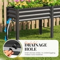 thumbnail image 5 of King Bird Galvanized Steel Raised Garden Bed Kit, 80"x17"x31.5" Metal Planter Box with Self-Watering Basin Cells, Tall Elevated Garden Bed for Vegetables & Flowers Deep Gray, 5 of 8