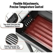Feasto BBQ Charcoal Grill with Side Table, 30-In Heavy Duty Outdoor BBQ Grill with 647 Sq. In Cooking Area