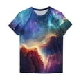 thumbnail image 6 of Mifsaly Casual Summer Tops for Women Crew Neck Abstract Graphic Print Short Sleeve Top Stretchy Lightweight T Shirt Daily Going Out Wear Fashionable Versatile Tee XXXXXL, 6 of 6