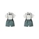 thumbnail image 1 of Minnieouse Verano para niños, camisa de manga corta con botones, conjunto de pantalones, ropa de pajarita para boda, pantalones cortos con Type3 NO3, 1 of 6