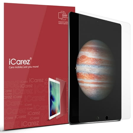 iCarez [HD EyeCare Series] Screen Protector for Apple iPad Pro 12.9 Inch [Hinged Installation Method with Kits] Ultra Clear Anti Blue Light with Lifetime Replacement Warranty