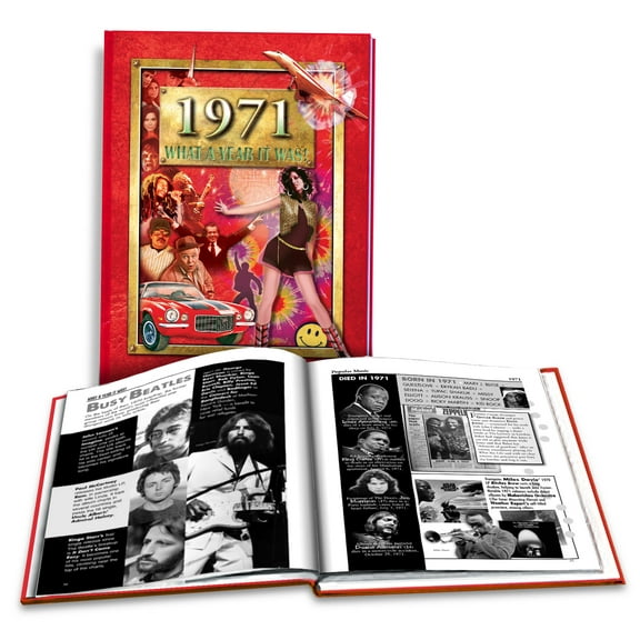 1971 What A Year It Was: 50th Birthday or Anniversary Hardcover Coffee Table Book