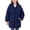 Blue, variant on Aideaone Girls Winter Coats Hooded Puffer Jackets Medium Length Down-like Cotton Coats Snow Outwear 5-12Y
