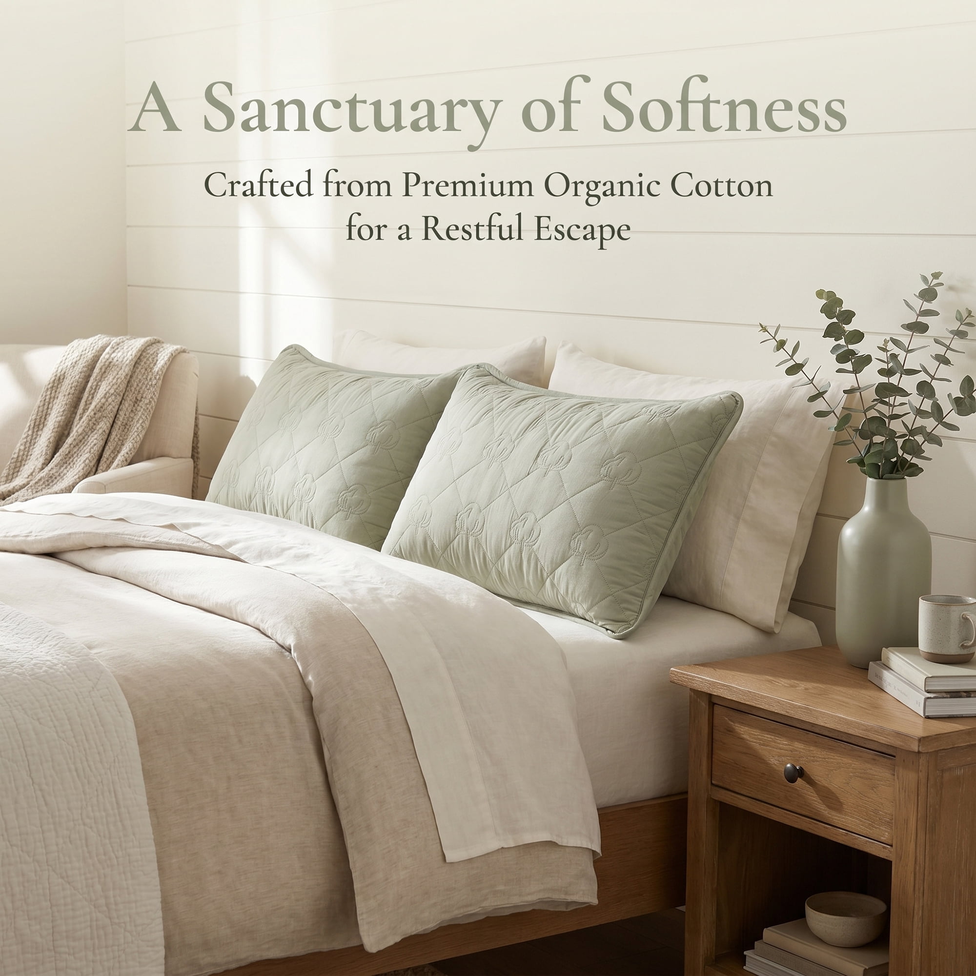 Unique Bargains 1 Pack Breathable Hypoallergenic Cotton Pillow Protector Green