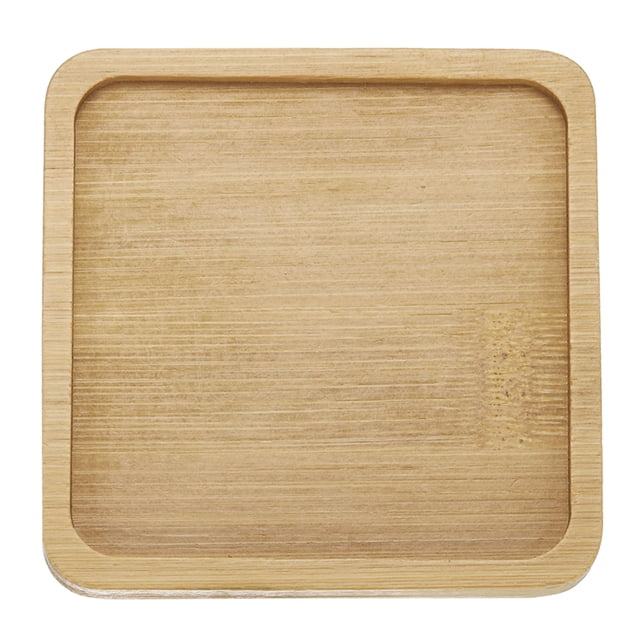 Posavasos de bambú, posavasos de madera natural para producción de mosaico hecha a mano, base cuadrada de 3.5 pulgadas