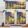 thumbnail image 3 of LALILO Kitchen Curtains and Valances Set of 3 36" Mountain Window Treatment Tiers for Window Decor, 3 of 5