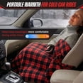 thumbnail image 4 of Stalwart 12V Electric Heated Blanket for Car, Truck, or RV, Portable Heated Throw for Camping or Travel - 59" x 43” (Red Plaid), 4 of 8