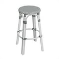 thumbnail image 2 of Butler Specialty Company Tobias Round Rattan 30" Bar Stool - White and Black Dot, 2 of 8