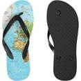 thumbnail image 3 of Dreamtimes Flip Flops World Map Thong Slip On Slippers Beach Summer Sandals for Women Men Boy Girl Kid, 3 of 5