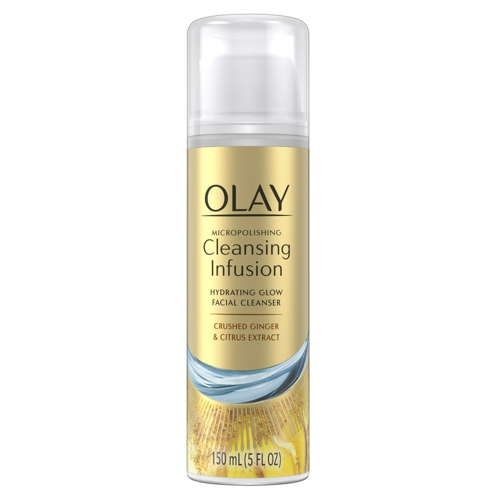 Olay Micropolishing Cleansing Infusion Facial Cleanser Ginger, 5 oz