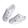 thumbnail image 2 of Picia Lavender Flowers for Women's Lamb-hug Comfy Fleece House Slippers Memory Foam, Slip-on House Shoes Indoor Outdoor-40/41, 2 of 7