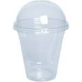 thumbnail image 3 of GUSTO Crystal Clear Disposable Cups 12 Oz Plastic Cups with Dome Lids, 50-Pack, 3 of 8