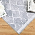 thumbnail image 3 of GlowSol 8x10 Machine Washable Rug Moroccan Geometric Area Rug Boho Rug Non-Shedding Stain-Resistant Accent Carpet for Dining Room Office, Light Gray, 3 of 7