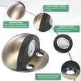 thumbnail image 2 of Uxcell 2-Pack Topes de Puerta Montados en el Suelo, Tope Magnético de Media Cúpula de Acero Inoxidable con Amortiguador de Goma Plástica [Bronce Verde], 2 of 7