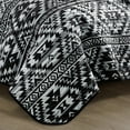 thumbnail image 3 of ESCA 3-Piece White & Black Southwestern RAYSA Reversible Quilt Set - King/Cal King, 3 of 5