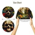 thumbnail image 5 of Rateoe Butterfly Flower Plant Skull Pattern Silk Satin Hair Bonnet for Sleeping, Adjustable Sleep Cap Turban for Women , Curly Straight Hair Long Large Braid, 5 of 6