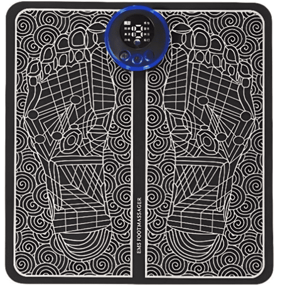 Foot Massage Mat for Feet & Legs, Wireless Foot Massager with 8 Massage Modes & 19 Intensity Levels, Portable Massage Pad for Home, Office & Travel