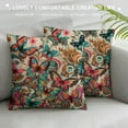 thumbnail image 3 of Nawypu Butterfly Flower Throw Pillow Covers, Colorful Animal Floral Butterflies Cushion Cases Decorative Pillow Cases for Couch Sofa Bedroom, 3 of 5