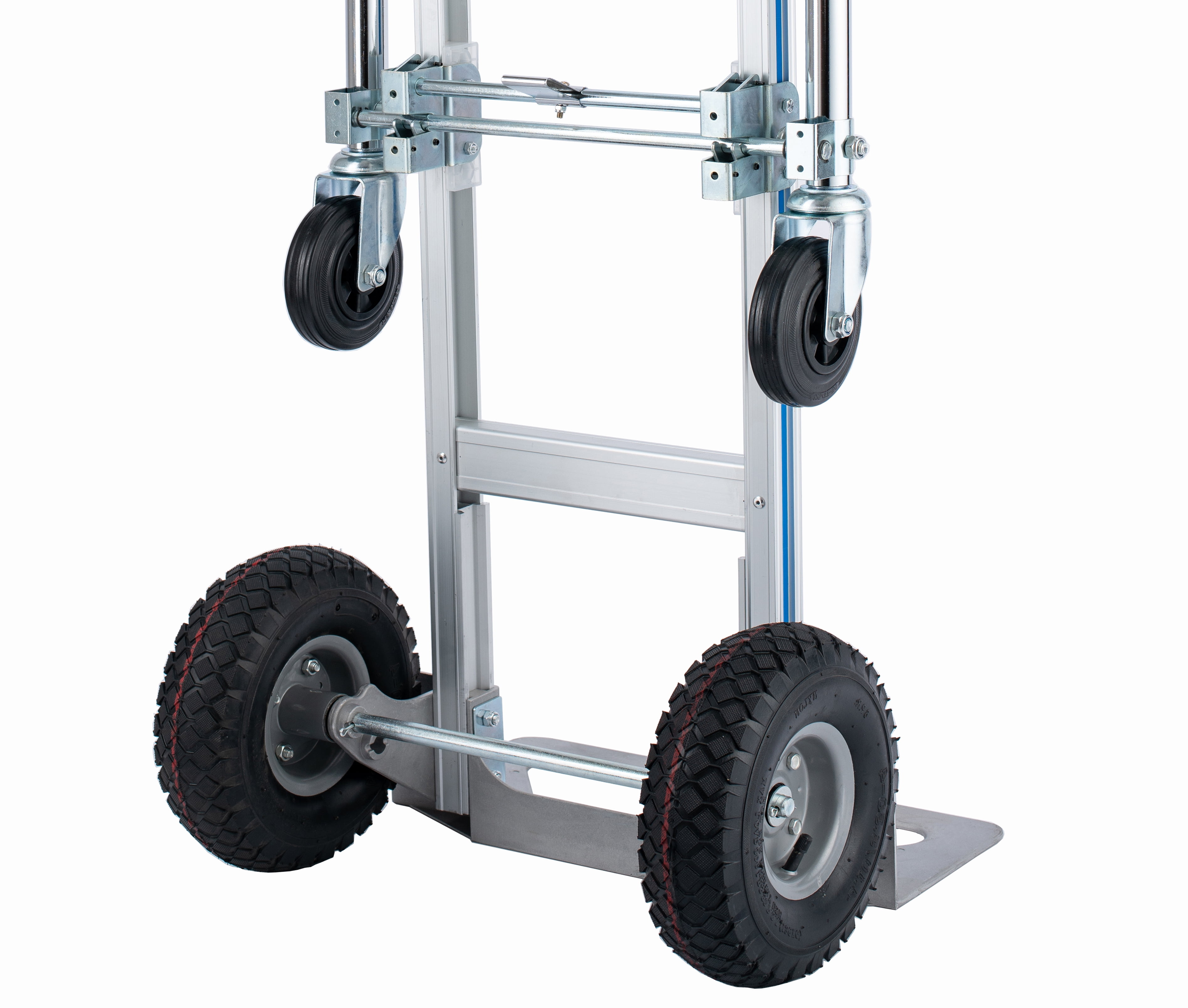 SHZOND 2 in 1 Convertible Hand Truck,  1000 LBS Weight Capacity Heavy Duty Hand Truck, 4 Wheels Durable Aluminum and Steel Construction Hand Truck Dolly with  Nose Plate