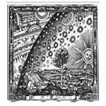 thumbnail image 3 of Ambesonne Vintage Shower Curtain, Moon Sun Planets Image, 69"Wx70"L, Charcoal Grey, 3 of 3