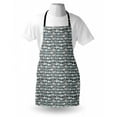 thumbnail image 4 of Fish Apron, Abstract Fishing Theme Watercolor Style Silhouette Species, Unisex Kitchen Bib with Adjustable Neck for Cooking Gardening, Adult Size, Pale Blue White Grey, by Ambesonne, 4 of 4