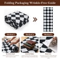 thumbnail image 4 of ICEANT 3'x8' Rectangle Runner Rugs, Geometric Style Non Slip Washable Low Pile Carpet, Area Rug for Hallway Entryway Bathroom Bedroom Kitchen, Black, 4 of 6